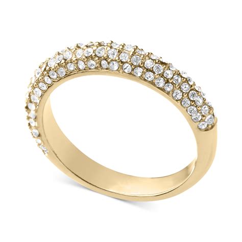 michael kors ring gold cubic square|Women's Rings .